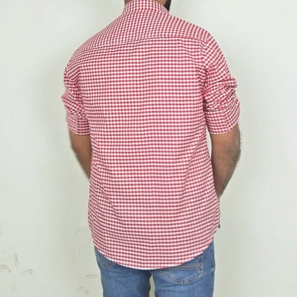 Vintage Bavarian Oktoberfest Button Down Shirt  Checked Summer Men Style - Picture 9 of 11